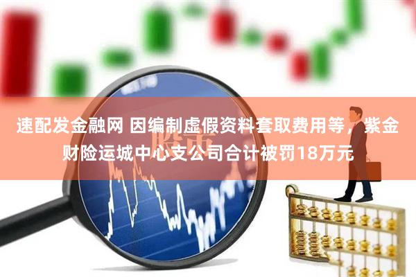 速配发金融网 因编制虚假资料套取费用等，紫金财险运城中心支公司合计被罚18万元
